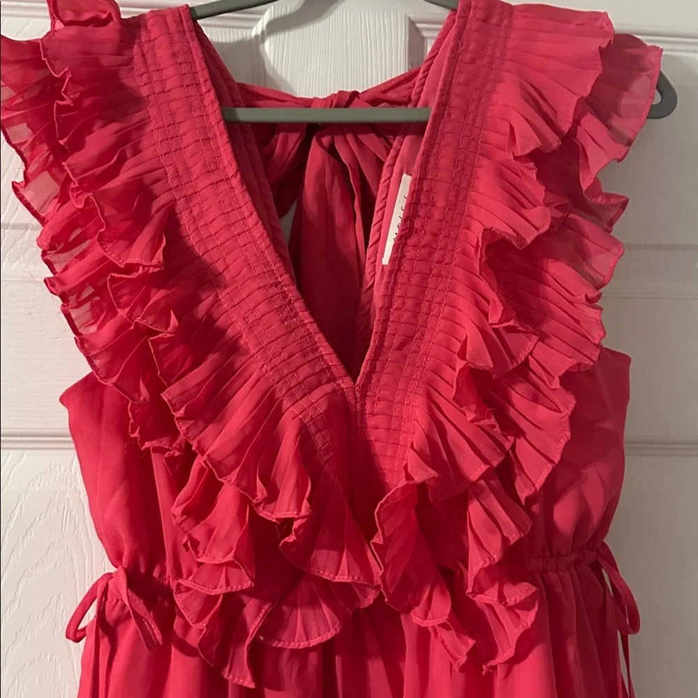 Mustard Seed Vibrant Pink Ruffled Dress - Picture 2 of 12